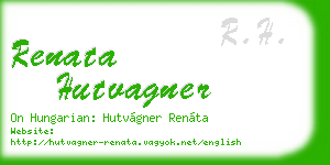 renata hutvagner business card