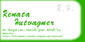 renata hutvagner business card